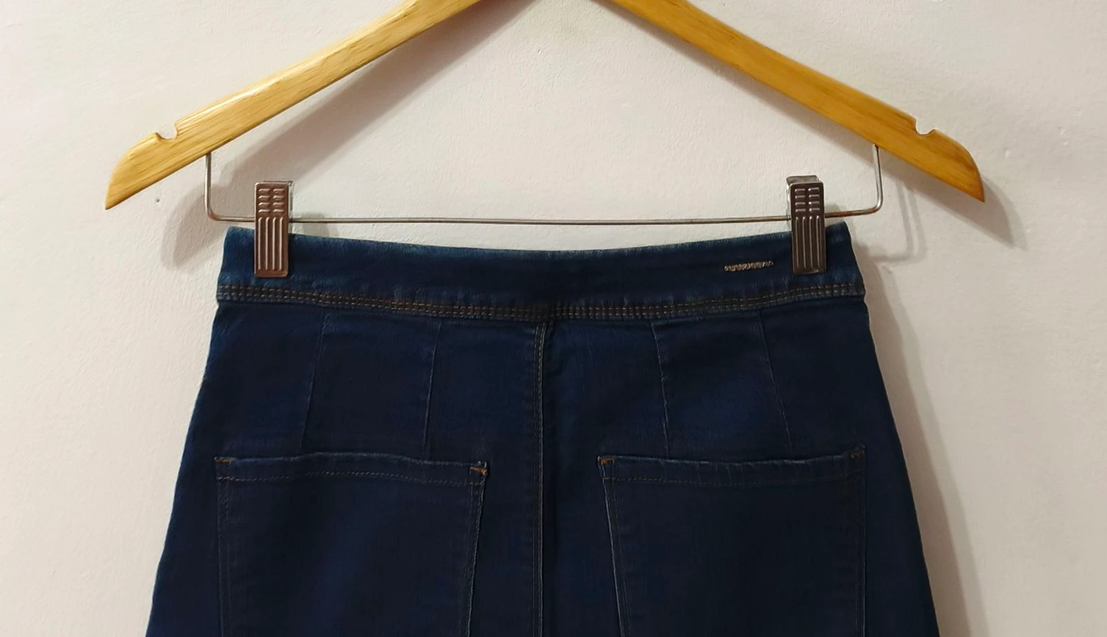 Short vaquero cintura alta azul Pull&Bear mujer Talla 34 – photo 7